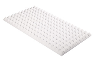 Pyramidenschaumstoff aus Basotect® 100cm x 50cm x 5cm, weiss