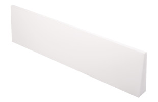 Trapez aus Basotect® weiss 100 x 25cm, 2.5 bis 7,5cm Stärke
