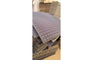 BWare - Pyramidenschaumstoff Eco-Line 100 x 100 x 4cm anthrazit - Pyramidenschaum Eco
