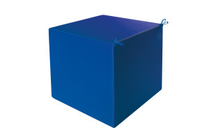 Akustikwürfel aus Basotect® 40 x 40 x 40cm, mit blauem Bezug