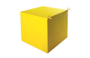 Akustikwürfel aus Basotect® 40 x 40 x 40cm , mit gelbem Bezug