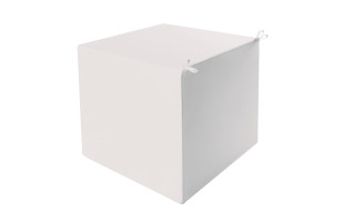 Akustikwürfel aus Basotect® 20 x 20 x 20cm, mit weissem Bezug