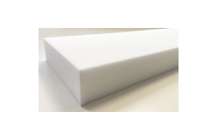 Absorber aus Basotect® Schaumstoff 100cm x 25cm x 7cm, weiss