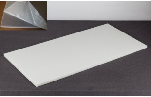 Absorber aus Basotect Schaumstoff 100cm x 50cm x 2cm, weiss klebend