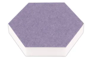 Hexagon aus Basotect® 29cm x 3cm in Lila