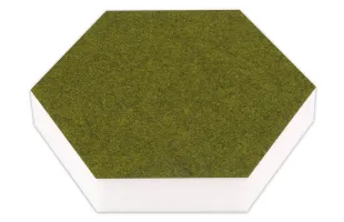 Hexagon aus Basotect® 29cm x 3cm in Grün