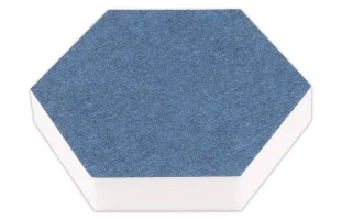 Hexagon aus Basotect® 29cm x 3cm in Hellblau