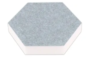Hexagon aus Basotect® 29cm x 3cm in Himmelblau