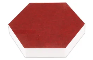 Hexagon aus Basotect® 29cm x 3cm in Rot