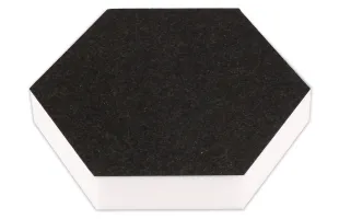 Hexagon aus Basotect® 29cm x 3cm in Schwarz