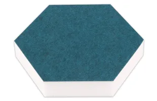 Hexagon aus Basotect® 29cm x 3cm in Türkis