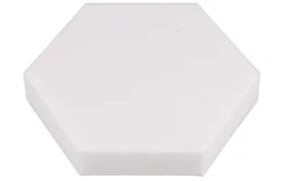 Hexagon aus Basotect® 29cm x 3cm in Weiß