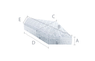 Matratze als 5-Eck
