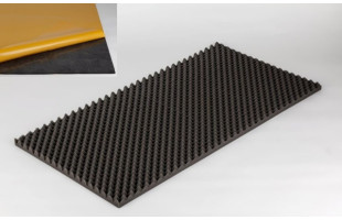 Akustik Noppenschaumstoff MicroPor 100 x 50 x 3cm anthrazit klebend - Schaumstoff in Bestqualität