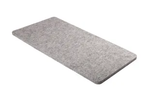 PET-VLIES Akustikabsorber 120cm x 60cm x 2,5cm, anthrazite/graue Vliesoberfläche