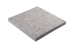 PET-VLIES Akustikabsorber 60cm x 60cm x 5cm, anthrazite/graue Vliesoberfläche