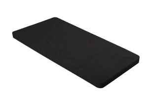 PET-VLIES Akustikabsorber 120cm x 60cm x 2,5cm, schwarze Vliesoberfläche