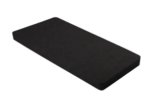 PET-VLIES Akustikabsorber 120cm x 60cm x 5cm, schwarze Vliesoberfläche