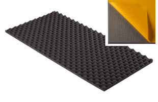 Akustik Noppenschaumstoff MicroPor 100 x 50 x 2cm anthrazit klebend - Schaumstoff in Bestqualität