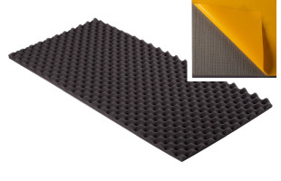 Akustik Noppenschaumstoff MicroPor 100 x 50 x 3cm anthrazit klebend - Schaumstoff in Bestqualität
