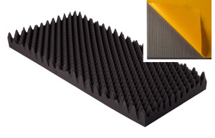 Akustik Noppenschaumstoff MicroPor 100 x 50 x 9cm anthrazit klebend - Schaumstoff in Bestqualität