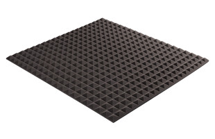Pyramidenschaumstoff Eco-Line 100 x 100 x 3cm anthrazit - Pyramidenschaum Eco
