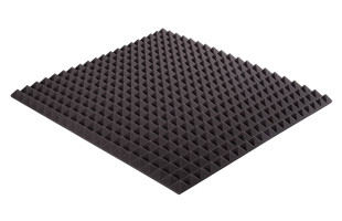 Pyramidenschaumstoff Eco-Line 100 x 100 x 4cm anthrazit - Pyramidenschaum Eco