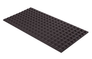 Pyramidenschaumstoff Eco-Line 100 x 50 x 3cm anthrazit - Eco Schaumstoff