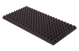 Pyramidenschaumstoff Eco-Line 100 x 50 x 6cm anthrazit - Eco Schaumstoff