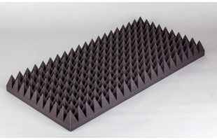 Akustik Pyramidenschaumstoff MicroPor 100 x 50 x 10cm anthrazit - Schaumstoff in Bestqualität