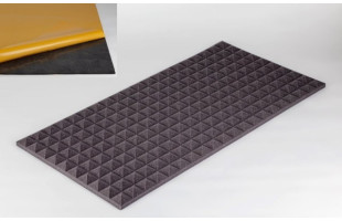 Akustik Pyramidenschaumstoff MicroPor 100 x 50 x 3cm anthrazit klebend - Schaumstoff in Bestqualität