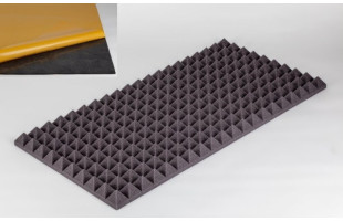 Akustik Pyramidenschaumstoff MicroPor 100 x 50 x 5cm anthrazit klebend - Schaumstoff in Bestqualität