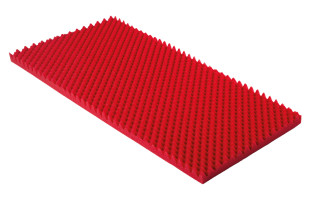 Roter Akustikschaumstoff Noppenschaumstoff 100x50x4cm