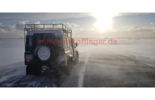 Akustikbild Schneestraße in Island