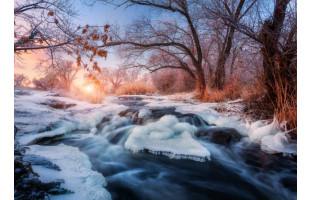 Akustikbild Bergfluss im Winter