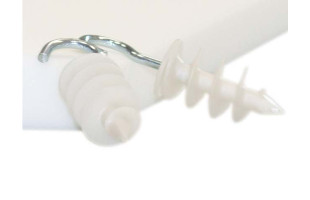 Ein Haken + Dübel für hängende Schaumstoffbefestigung
