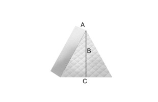 Matratze als gleichschenkliges Dreieck