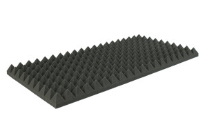 Pyramidenschaumstoff Eco-Line 100 x 50 x 6cm anthrazit - Eco Schaumstoff