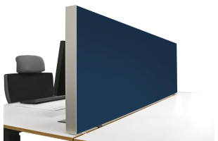 Tischabtrennung 100cm x 50cm x 4,5cm inkl. Alurahmen - Camira® Stoff YS005