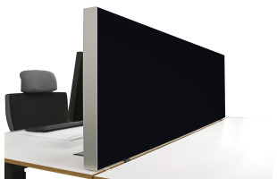 Tischabtrennung 100cm x 50cm x 4,5cm inkl. Alurahmen - Camira® Stoff YS009