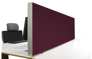Tischabtrennung 100cm x 50cm x 4,5cm inkl. Alurahmen - Camira® Stoff YS030