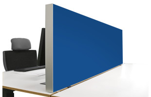 Tischabtrennung 100cm x 50cm x 4,5cm inkl. Alurahmen - Camira® Stoff YS035