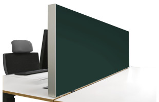 Tischabtrennung 100cm x 50cm x 4,5cm inkl. Alurahmen - Camira® Stoff YS045