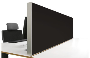 Tischabtrennung 100cm x 50cm x 4,5cm inkl. Alurahmen - Camira® Stoff YS046