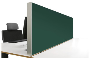 Tischabtrennung 100cm x 50cm x 4,5cm inkl. Alurahmen - Camira® Stoff YS047