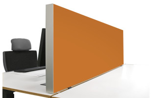 Tischabtrennung 100cm x 50cm x 4,5cm inkl. Alurahmen - Camira® Stoff YS072