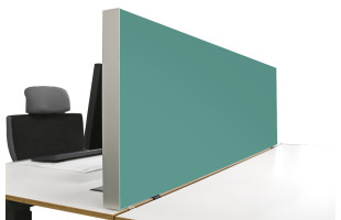 Tischabtrennung 100cm x 50cm x 4,5cm inkl. Alurahmen - Camira® Stoff YS074
