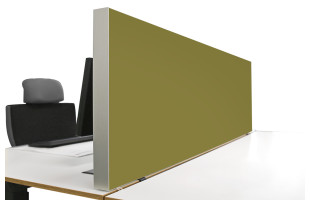 Tischabtrennung 100cm x 50cm x 4,5cm inkl. Alurahmen - Camira® Stoff YS077