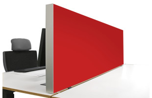 Tischabtrennung 100cm x 50cm x 4,5cm inkl. Alurahmen - Camira® Stoff YS079
