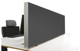 Tischabtrennung 100cm x 50cm x 4,5cm inkl. Alurahmen - Camira® Stoff YS081
